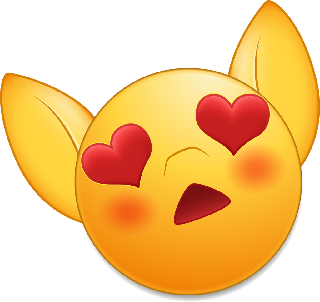 Anm Blushing Emoji Head Heart Heart Eyes Open