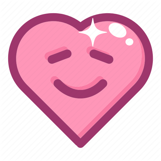 Emoji emotion face heart love smile icon