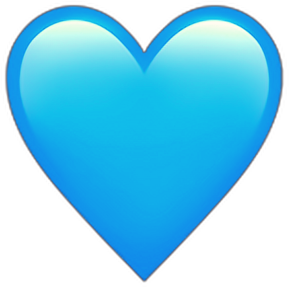 lightblue light blue heart emoji ios iphone hearts emoj... - Pastel Heart Emoji