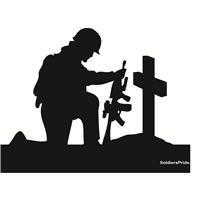 Kneeling Soldiers Salute Yard Signs  Soldier silhouette