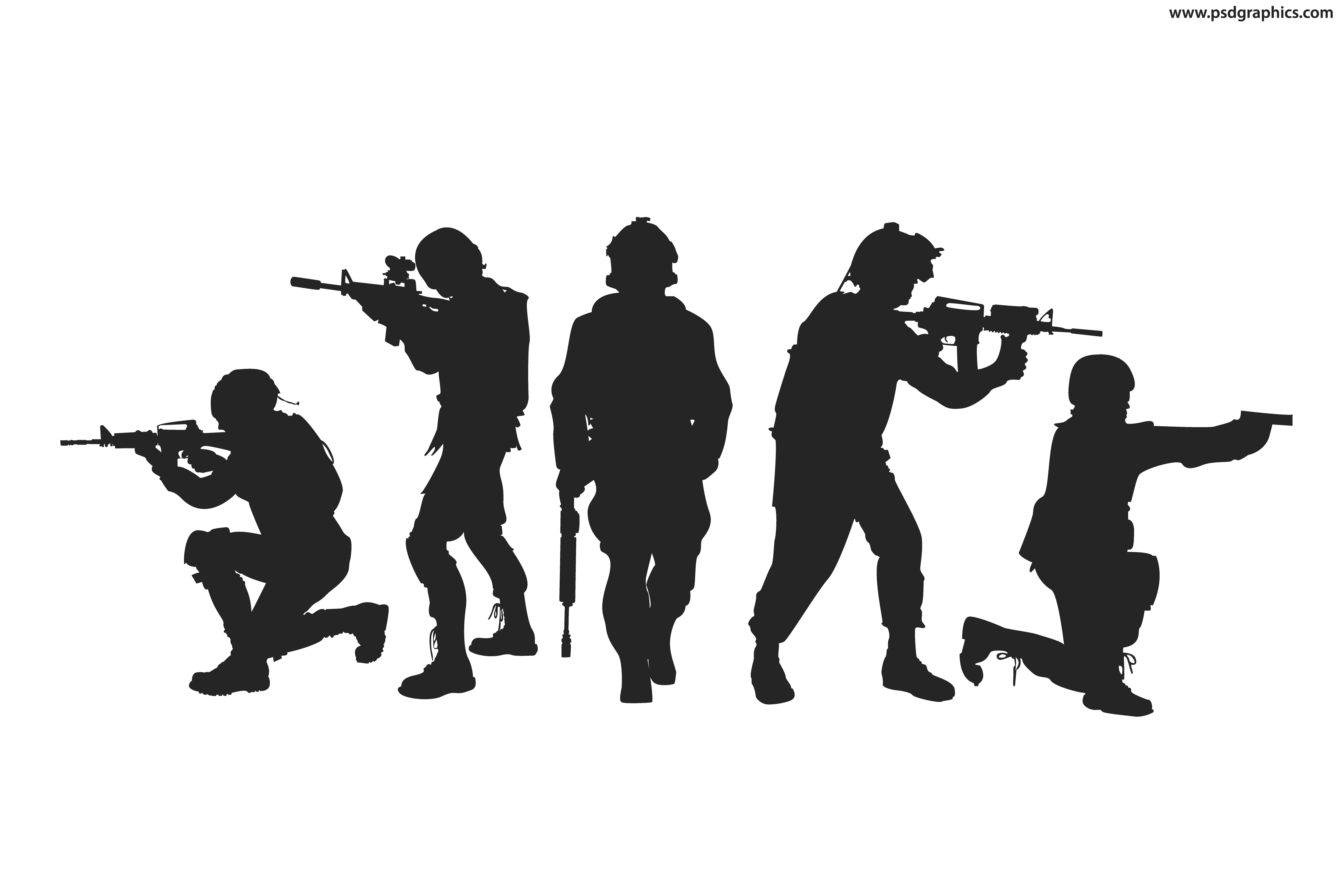 Soldiers silhouettes vector | PSDGraphics - Patriotic Soldier Silhouette