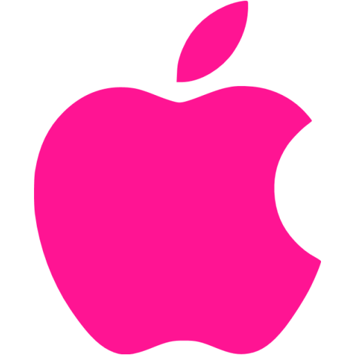 Deep pink apple icon  Free deep pink site logo icons