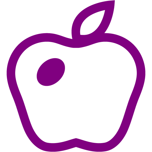 Purple apple 3 icon  Free purple fruit icons