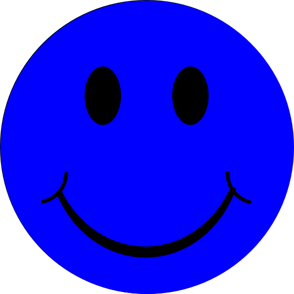 Blue Smiley Face Clip Art at Clkercom  vector clip art