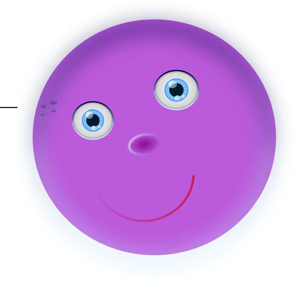 Round Purple Face Clip Art at Clkercom  vector clip art