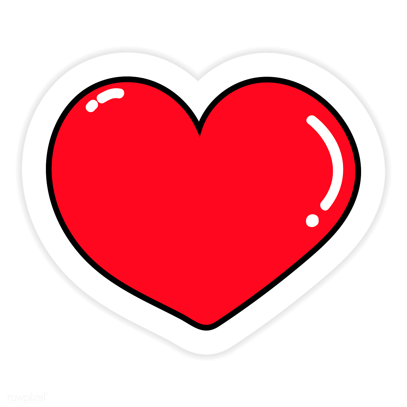 Red heart sticker png  Royalty free transparent png  2034501