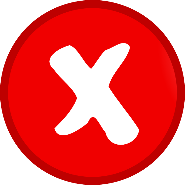 Small Red X Mark Clip Art at Clkercom  vector clip art