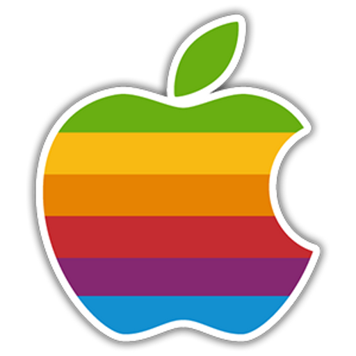Apple Color Logo Sticker - Sticker Mania - Retro Apple Logo