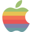 Rainbow apple logo Icon  Flat Retro Modern Iconset