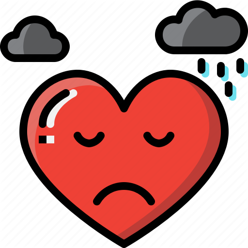 Emoji emotion feeling heart love sad valentine icon