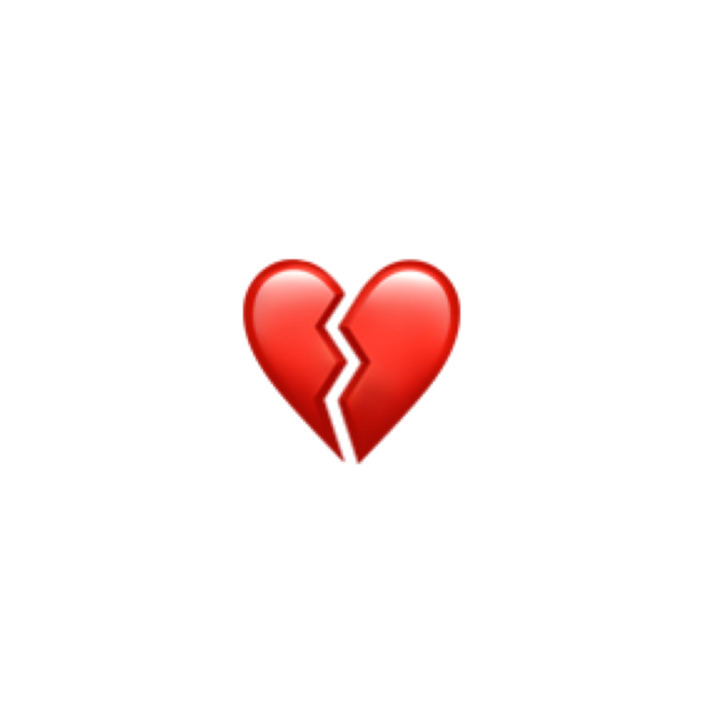 sad broken brokenheart emoji heart red tumblr aesthetic