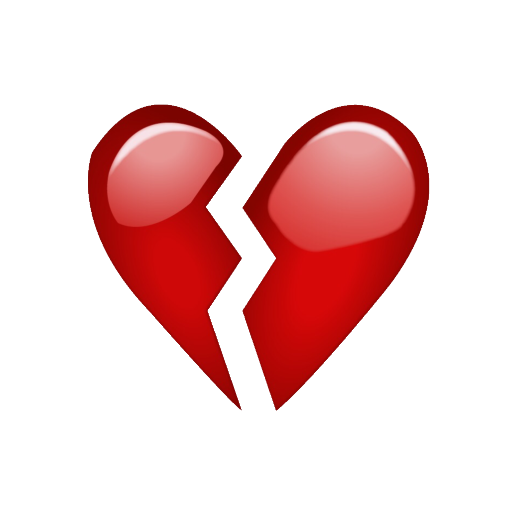 My heartbroken emoji   red heartbroken brokenheartemo... - Sad Heart Emoji