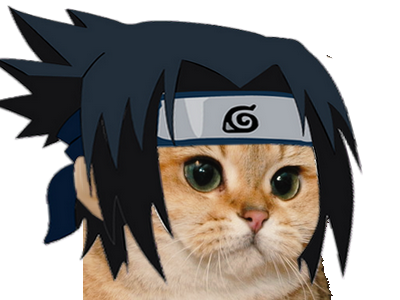 Sticker de Mashirochan sur risitas chat hd cat sasuke