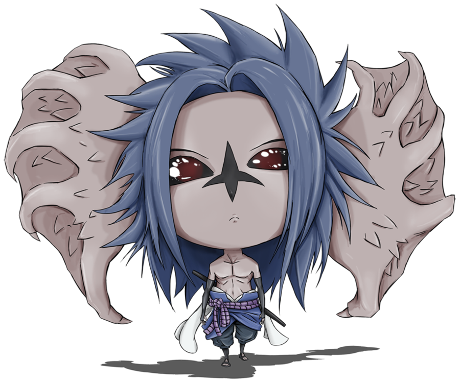 this pic of chibi sasuke in second state curse mark form