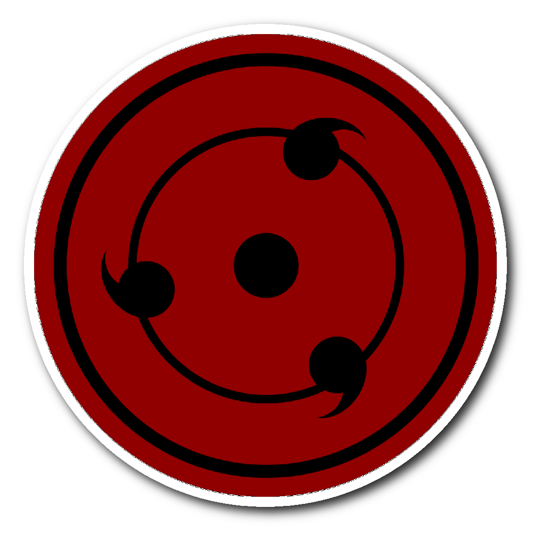 NARUTO - Exclusive Uchiha Sharingan Symbol Sticker (Red ... - Sasuke Symbol