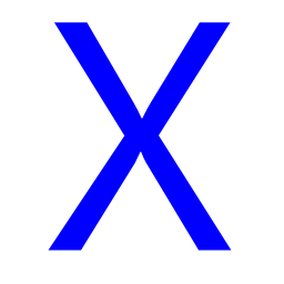 Free Blue Letter X Icon  Download Blue Letter X Icon