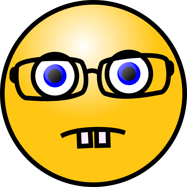 Smiley Face With Glasses clip art 119322 Free SVG