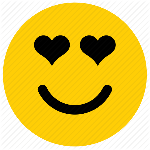 Emoji emoticon face happy heart love smile icon