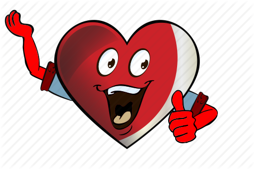 Cartoon emoji face heart smiley icon