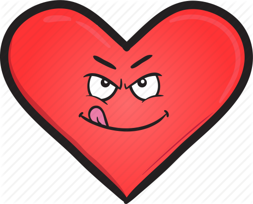 Cartoon day emoji face heart smiley valentines icon