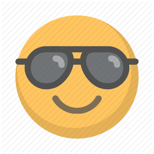 Chill cool emoji face glasses shades icon