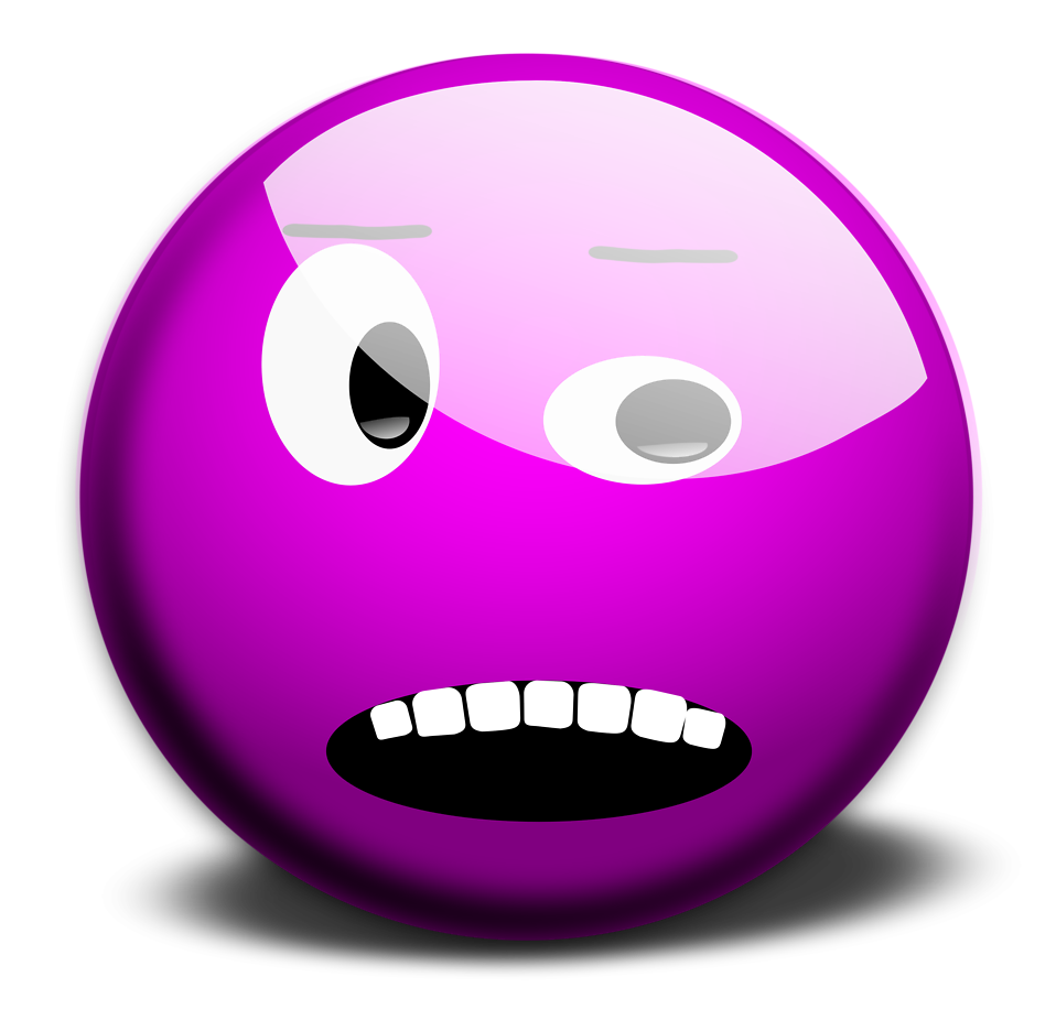 Smiley  Free Stock Photo  Illustration of a purple