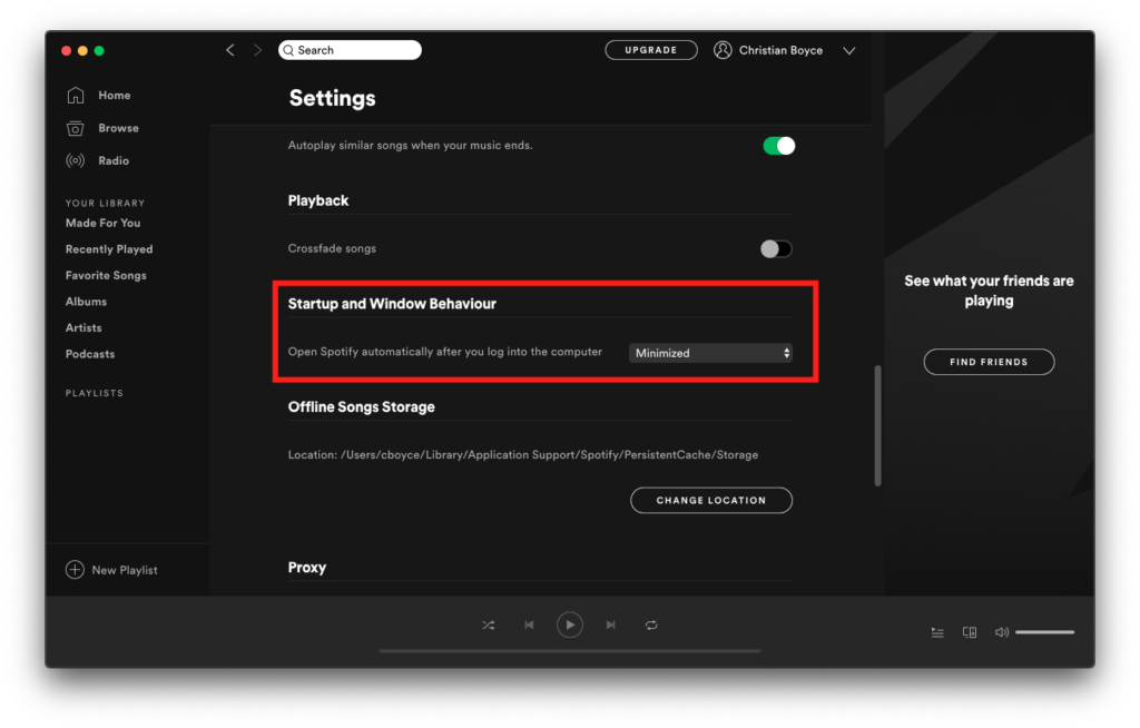 How to tell Spotify not to run at login on a Mac  One