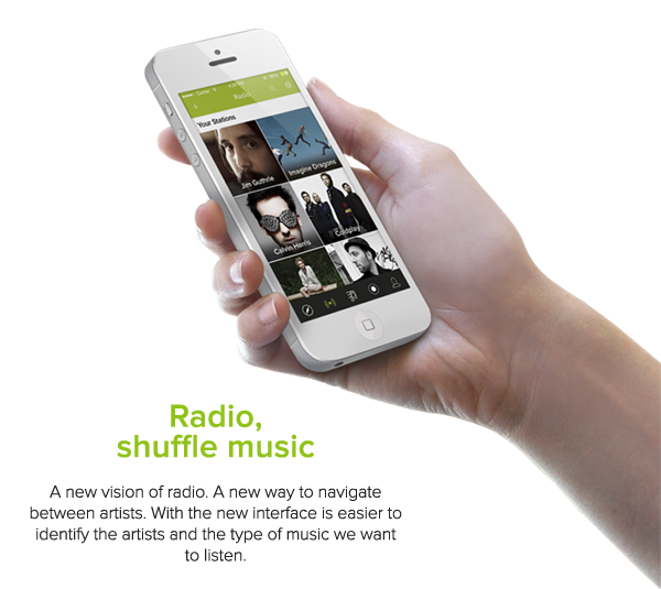 Spotify  Redesign by Albert Ramirez via Behance