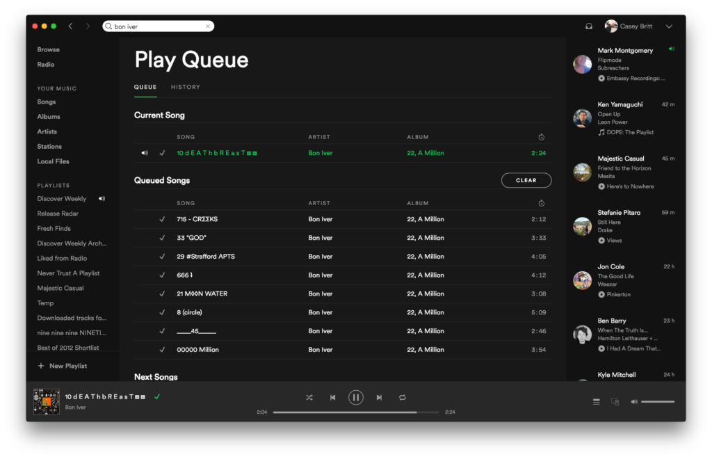 Spotify AB testing new playbar  Designer News