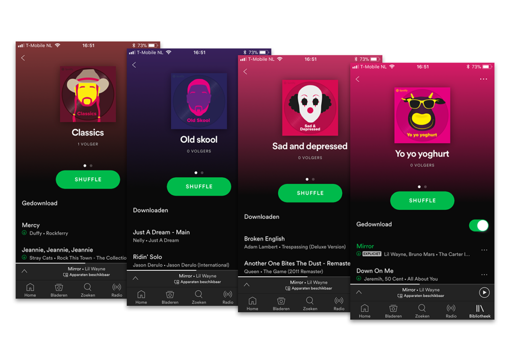Spotify playlist covers on Behance