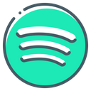Spotify Logo Icon of Colored Outline style  Available in