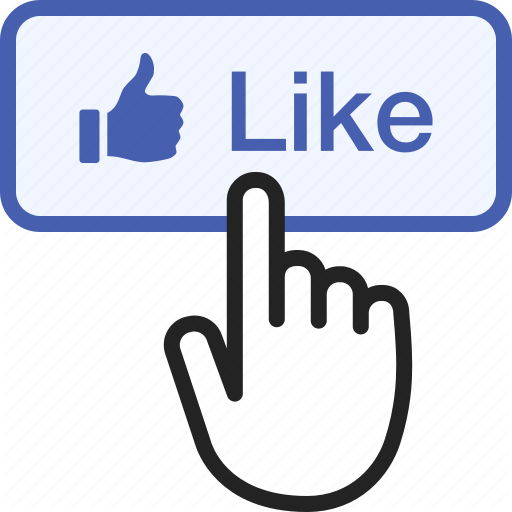 Button click hand like tap thumbs up icon