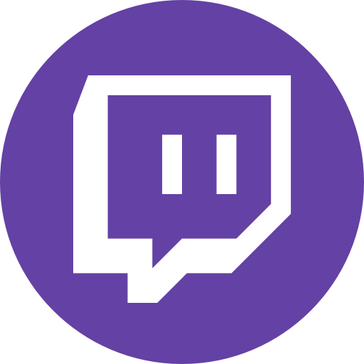 Circle gaming round icon twitch video icon