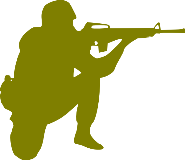 Army Soldier Silhouette Clipart  Clipart Suggest