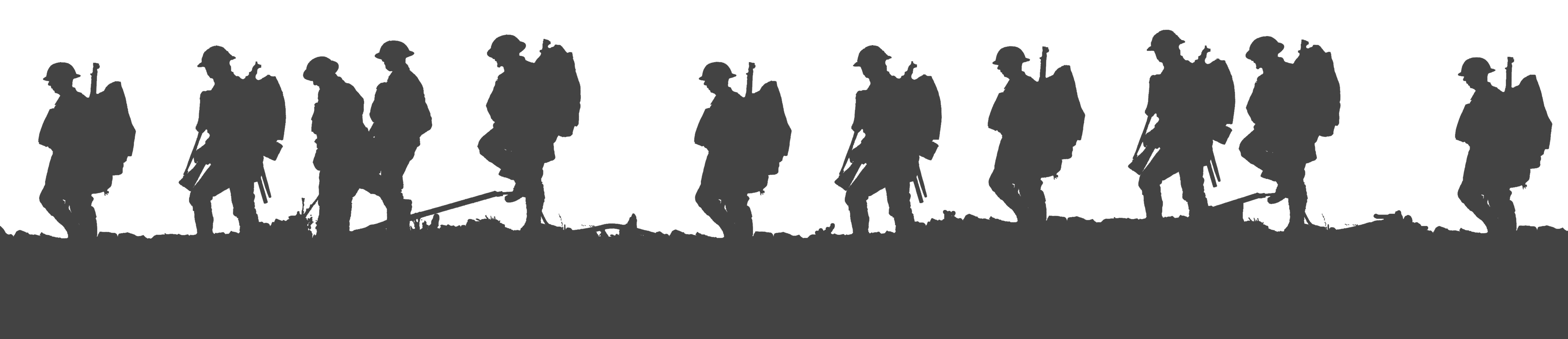 Lest we forget First World War Soldier Silhouette Military ... - Walking Soldier Silhouette