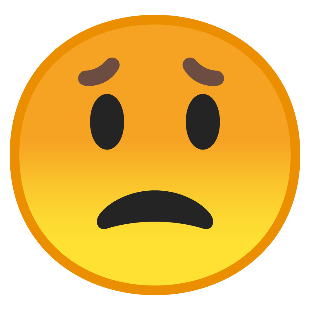 Worried face Icon  Noto Emoji Smileys Iconset  Google