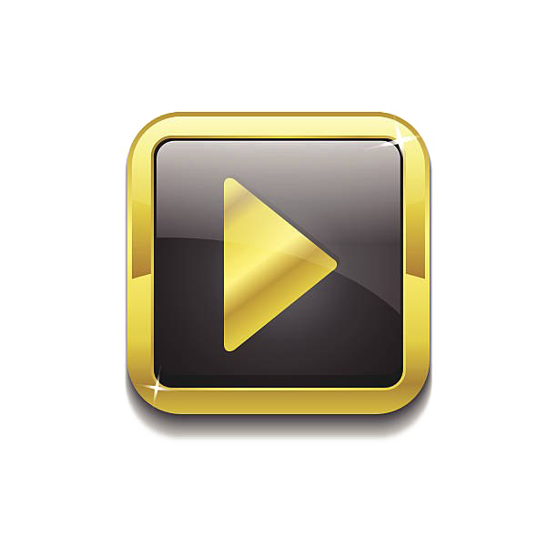 Gold Play Button PNG Pic  PNG Mart